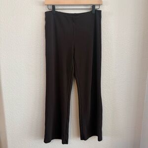 Eileen Fisher Pull On Straight Pants Size XS Chocolate Brown Viscose Nylon
